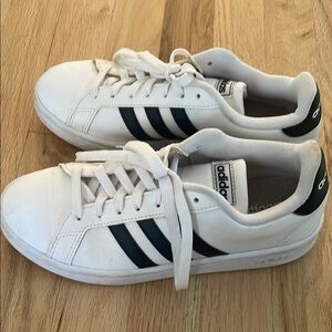 Adidas White and Black Superstar Sneakers Classic Design